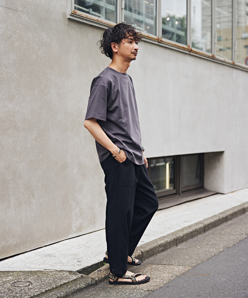 JOURNAL STANDARD relume（ジャーナルスタンダード　レリューム）の「50/-ポンチクルーネックTシャツ（Tシャツ/カットソー・メンズ・ホワイト/ネイビー/ブラックミックス/ベージュ系その他・SMALL/LARGE/MEDIUM）」の11枚目の写真