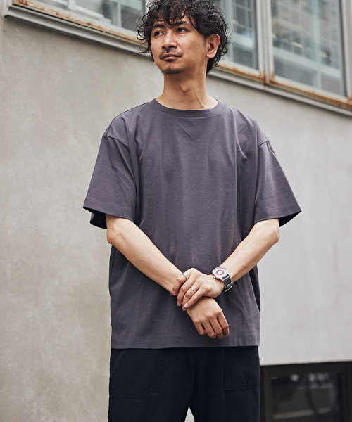 JOURNAL STANDARD relume（ジャーナルスタンダード　レリューム）の「50/-ポンチクルーネックTシャツ（Tシャツ/カットソー・メンズ・ホワイト/ネイビー/ブラックミックス/ベージュ系その他・SMALL/LARGE/MEDIUM）」の12枚目の写真