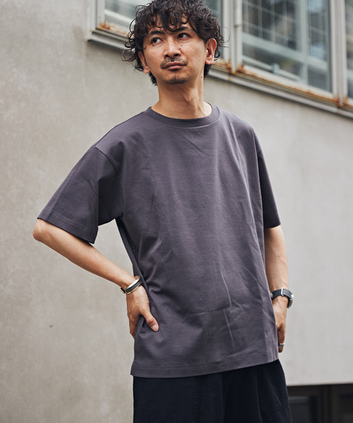 JOURNAL STANDARD relume（ジャーナルスタンダード　レリューム）の「50/-ポンチクルーネックTシャツ（Tシャツ/カットソー・メンズ・ホワイト/ネイビー/ブラックミックス/ベージュ系その他・SMALL/LARGE/MEDIUM）」の14枚目の写真