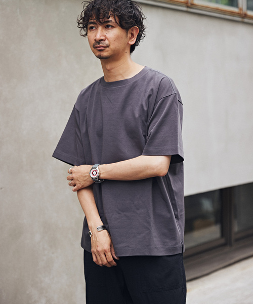 JOURNAL STANDARD relume（ジャーナルスタンダード　レリューム）の「50/-ポンチクルーネックTシャツ（Tシャツ/カットソー・メンズ・ホワイト/ネイビー/ブラックミックス/ベージュ系その他・SMALL/LARGE/MEDIUM）」の16枚目の写真