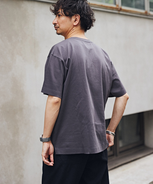 JOURNAL STANDARD relume（ジャーナルスタンダード　レリューム）の「50/-ポンチクルーネックTシャツ（Tシャツ/カットソー・メンズ・ホワイト/ネイビー/ブラックミックス/ベージュ系その他・SMALL/LARGE/MEDIUM）」の17枚目の写真