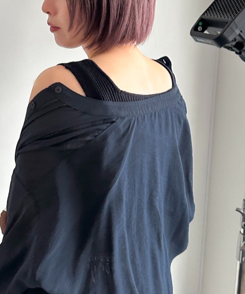 apres jour mignon（アプレジュールミニョン）の「ニットスクエアネックタンク【ZOZOTOWN限定アイテム】（タンクトップ・レディース・ブルー/ブラック系その他/ブラック/アイボリー/パープル/マスタード/レッド/グリーン・フリー/X-LARGE）」の18枚目の写真