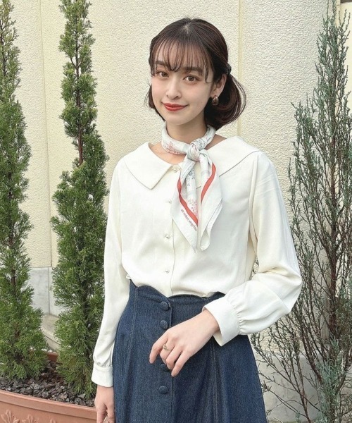 F i.n.t（フィント）の「2WAYオフショルカラーブラウス/F&A/fint（シャツ/ブラウス・レディース・オフホワイト/ライトベージュ・FREE）」の2枚目の写真