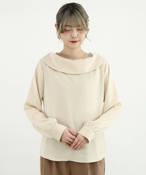 F i.n.t（フィント）の「2WAYオフショルカラーブラウス/F&A/fint（シャツ/ブラウス・レディース・オフホワイト/ライトベージュ・FREE）」の8枚目の写真