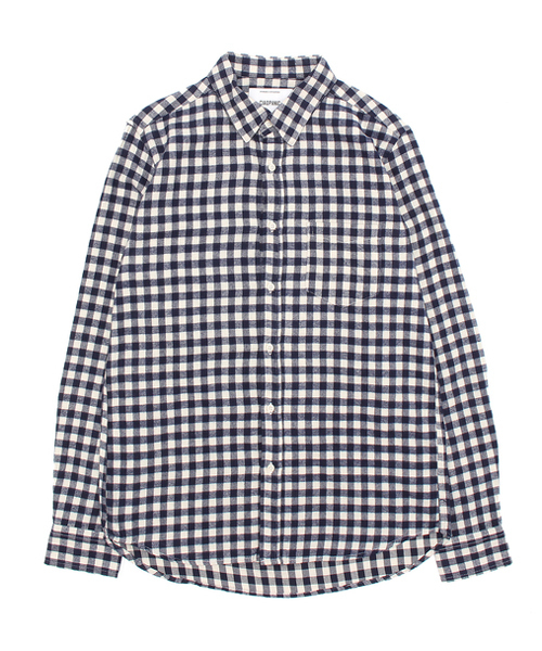 CIAOPANIC(チャオパニック)の「【Ciaopanic】 ソフトビエラギンガムシャツLS(シャツ/ブラウス・メンズ・ホワイト/ネイビー/ライトグレー/ブルー/チャコールグレー/ブラック/ダークグリーン・SMALL/MEDIUM/LARGE)」の7枚目の写真
