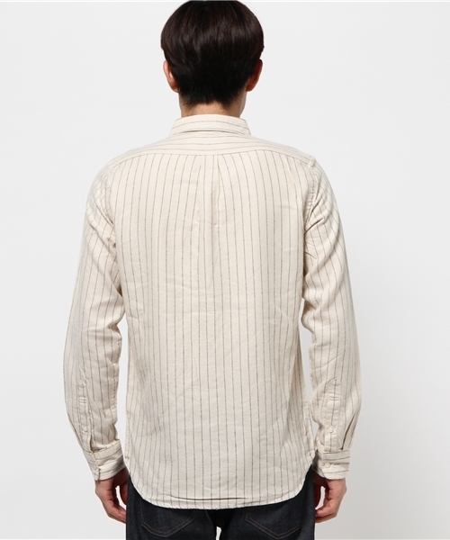 CIAOPANIC(チャオパニック)の「【Ciaopanic】 ソフトビエラギンガムシャツLS(シャツ/ブラウス・メンズ・ホワイト/ネイビー/ライトグレー/ブルー/チャコールグレー/ブラック/ダークグリーン・SMALL/MEDIUM/LARGE)」の10枚目の写真