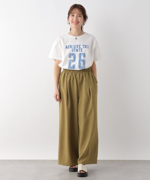 LEPSIM(レプシィム)の「ナンバリングT 115176(Tシャツ/カットソー・レディース・トップグレー/チャコールグレー/オフホワイト・FREE)」の7枚目の写真