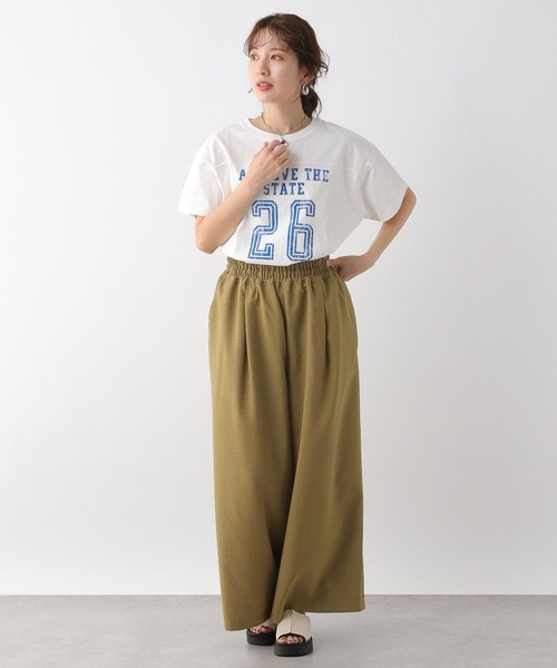 LEPSIM(レプシィム)の「ナンバリングT 115176(Tシャツ/カットソー・レディース・トップグレー/チャコールグレー/オフホワイト・FREE)」の8枚目の写真