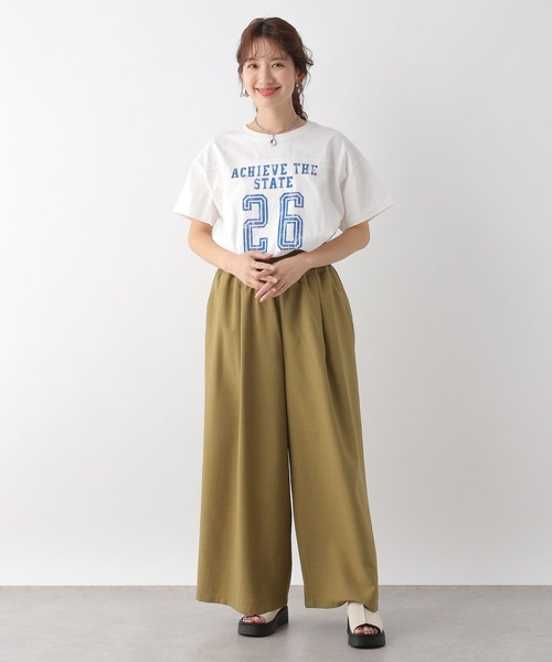 LEPSIM(レプシィム)の「ナンバリングT 115176(Tシャツ/カットソー・レディース・トップグレー/チャコールグレー/オフホワイト・FREE)」の9枚目の写真