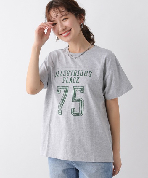 LEPSIM(レプシィム)の「ナンバリングT 115176(Tシャツ/カットソー・レディース・トップグレー/チャコールグレー/オフホワイト・FREE)」の10枚目の写真