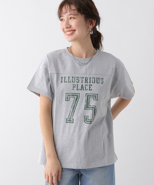 LEPSIM(レプシィム)の「ナンバリングT 115176(Tシャツ/カットソー・レディース・トップグレー/チャコールグレー/オフホワイト・FREE)」の11枚目の写真