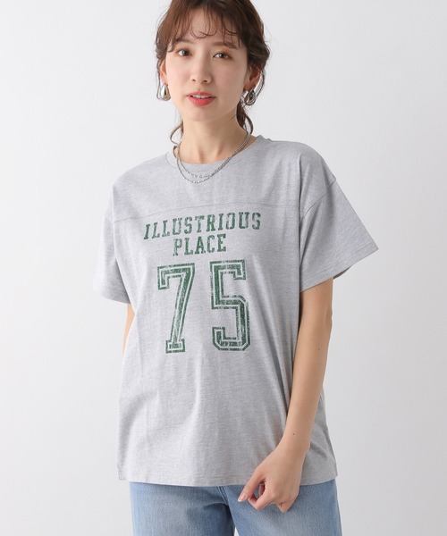 LEPSIM(レプシィム)の「ナンバリングT 115176(Tシャツ/カットソー・レディース・トップグレー/チャコールグレー/オフホワイト・FREE)」の12枚目の写真