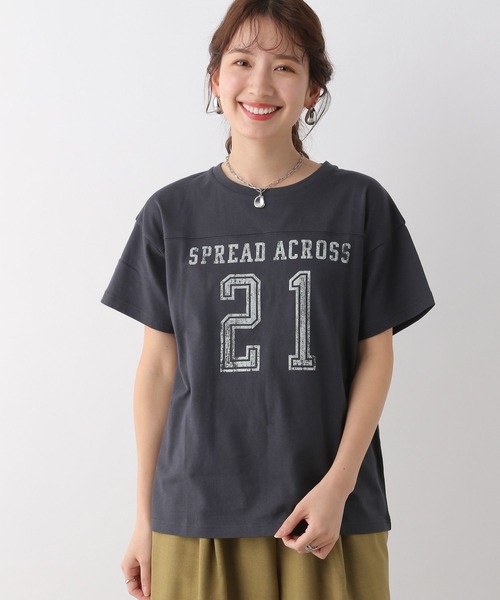 LEPSIM(レプシィム)の「ナンバリングT 115176(Tシャツ/カットソー・レディース・トップグレー/チャコールグレー/オフホワイト・FREE)」の17枚目の写真