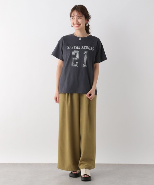 LEPSIM(レプシィム)の「ナンバリングT 115176(Tシャツ/カットソー・レディース・トップグレー/チャコールグレー/オフホワイト・FREE)」の18枚目の写真