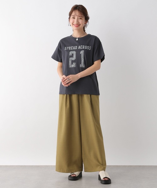 LEPSIM(レプシィム)の「ナンバリングT 115176(Tシャツ/カットソー・レディース・トップグレー/チャコールグレー/オフホワイト・FREE)」の20枚目の写真
