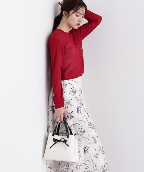 EDIT COLOGNE（エディットコロン）の「【美人百花4月号 掲載商品】リボントートバッグ（ショルダーバッグ・レディース・ベージュ/ホワイト/ブラック・ﾌﾘ-）」の6枚目の写真