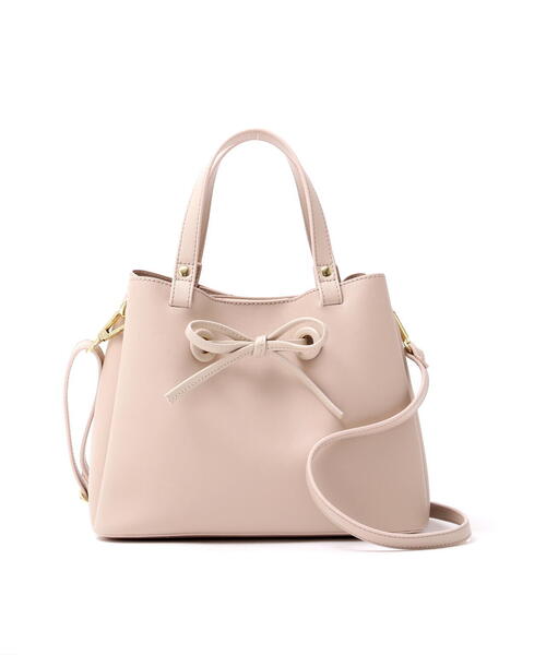 EDIT COLOGNE（エディットコロン）の「【美人百花4月号 掲載商品】リボントートバッグ（ショルダーバッグ・レディース・ベージュ/ホワイト/ブラック・ﾌﾘ-）」の18枚目の写真