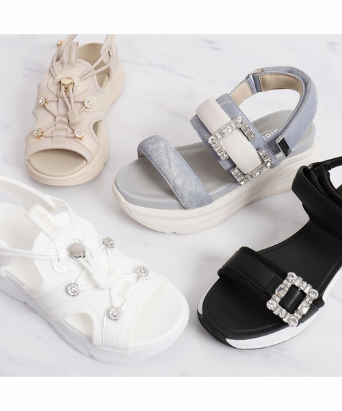 diana（プラスダイアナ）の「【軽量】ビジューバックル付き フット