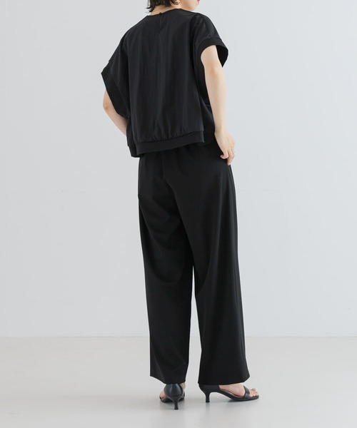 URBAN RESEARCH（アーバンリサーチ）の「『MADE IN JAPAN』ハリプルジャージーセミワイドパンツ（その他パンツ・レディース・ベージュ/ブラック・FREE）」の8枚目の写真