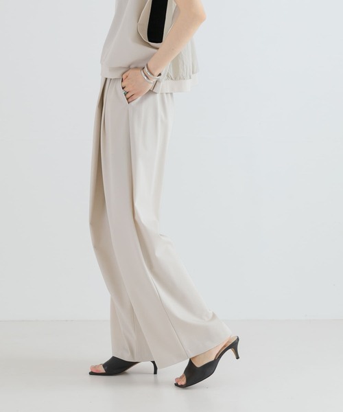 URBAN RESEARCH（アーバンリサーチ）の「『MADE IN JAPAN』ハリプルジャージーセミワイドパンツ（その他パンツ・レディース・ベージュ/ブラック・FREE）」の13枚目の写真