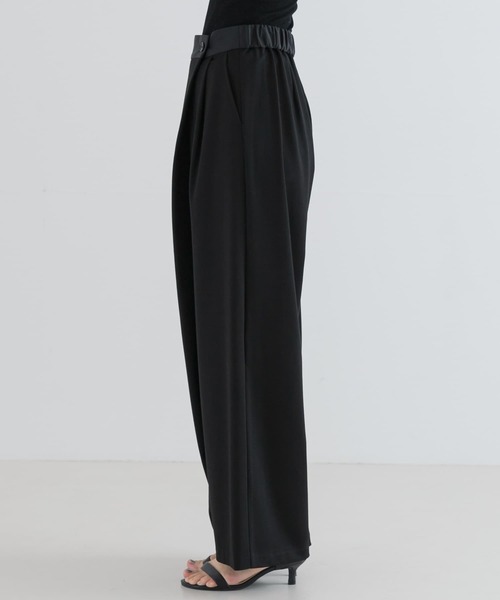 URBAN RESEARCH（アーバンリサーチ）の「『MADE IN JAPAN』ハリプルジャージーセミワイドパンツ（その他パンツ・レディース・ベージュ/ブラック・FREE）」の20枚目の写真