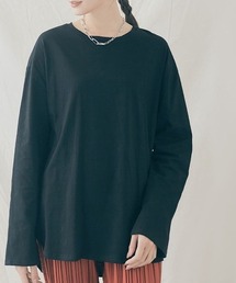 バックタグ&ロゴ ロングTシャツ