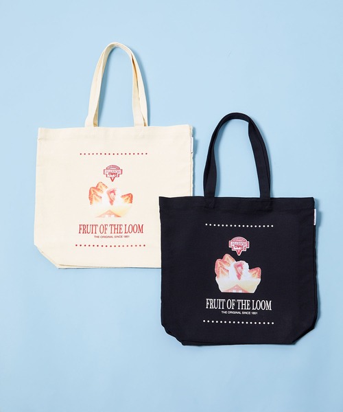 FRUIT OF THE LOOM(フルーツオブザルーム)の「【MARION CREPES × FRUIT OF THE LOOM】マリオンクレープ × フルーツオブザルーム TOTE BAG A(トートバッグ・レディース・オフホワイト/ブラック・FREE)」の3枚目の写真