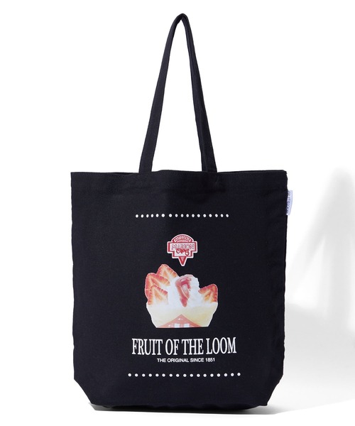 FRUIT OF THE LOOM(フルーツオブザルーム)の「【MARION CREPES × FRUIT OF THE LOOM】マリオンクレープ × フルーツオブザルーム TOTE BAG A(トートバッグ・レディース・オフホワイト/ブラック・FREE)」の5枚目の写真
