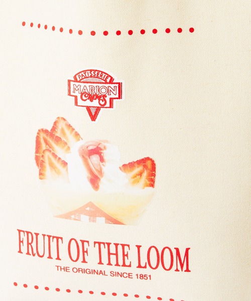 FRUIT OF THE LOOM(フルーツオブザルーム)の「【MARION CREPES × FRUIT OF THE LOOM】マリオンクレープ × フルーツオブザルーム TOTE BAG A(トートバッグ・レディース・オフホワイト/ブラック・FREE)」の9枚目の写真