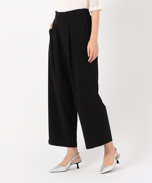 COMME CA MODELS(コムサモデルズ)の「【美しいベーシックパンツ】ポリエステルレーヨンストレッチ ワイドパンツ(スラックス・レディース・チャコール/ブラック/ベージュ/キャメル・MEDIUM/SMALL/X-LARGE/LARGE/X-SMALL)」の6枚目の写真