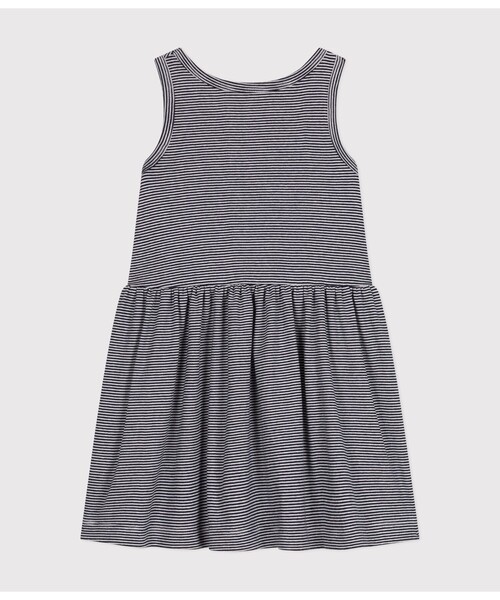 PETIT BATEAU(プチバトー)の「ミラレ袖なしワンピース(ワンピース・キッズ・ブルー系その他・6YEAR/8YEAR/10YEAR/12YEAR)」の2枚目の写真