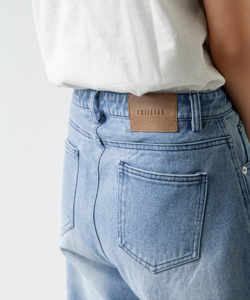Chillfar(チルファー)の「ヴィンテージカラーワイドデニムパンツ(デニムパンツ・レディース・ブラック/サックスブルー/ブルー・MEDIUM/LARGE)」の10枚目の写真