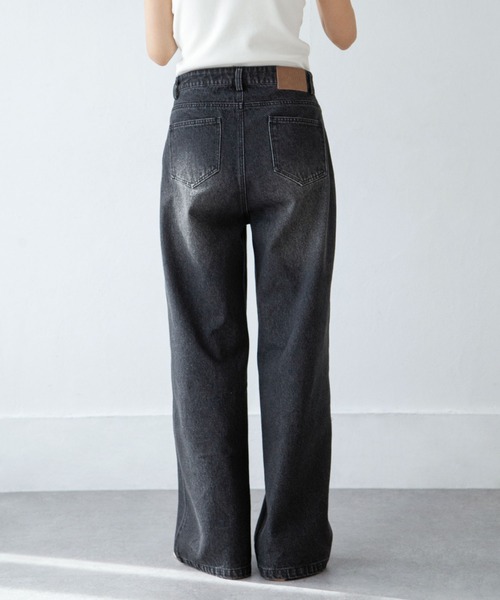 Chillfar(チルファー)の「ヴィンテージカラーワイドデニムパンツ(デニムパンツ・レディース・ブラック/サックスブルー/ブルー・MEDIUM/LARGE)」の18枚目の写真