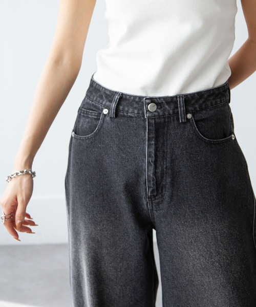 Chillfar(チルファー)の「ヴィンテージカラーワイドデニムパンツ(デニムパンツ・レディース・ブラック/サックスブルー/ブルー・MEDIUM/LARGE)」の20枚目の写真