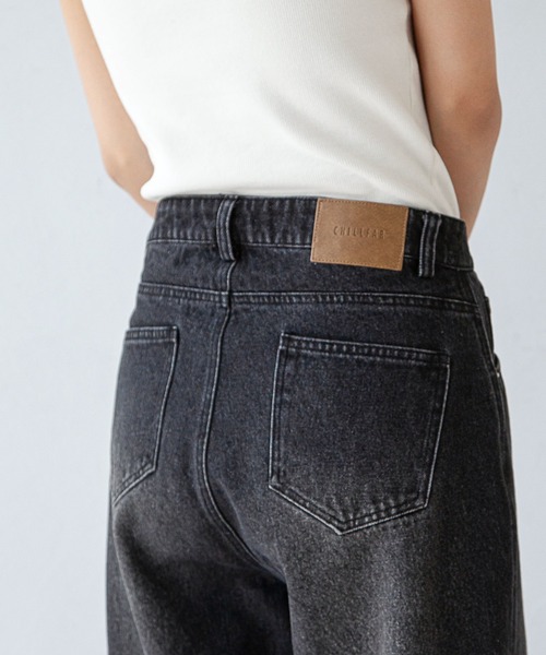 Chillfar(チルファー)の「ヴィンテージカラーワイドデニムパンツ(デニムパンツ・レディース・ブラック/サックスブルー/ブルー・MEDIUM/LARGE)」の21枚目の写真