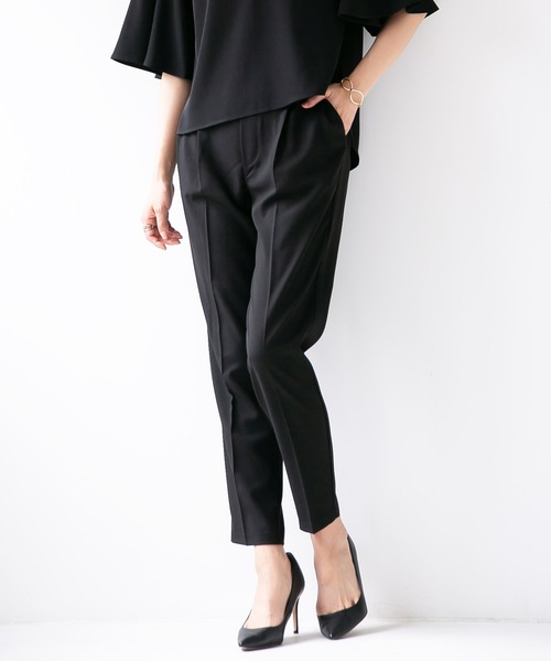 新品！DOUBLE STANDARD CLOTHING リネンライクパンツ M セール】走れる！カラーパンツ【洗濯機OK♪ストレッチ♪】リネン