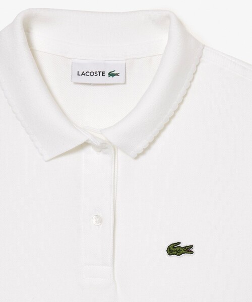 【セール】コットン鹿の子 GIRLSスカラップカラーポロシャツ（ポロシャツ）｜LACOSTE（ラコステ）