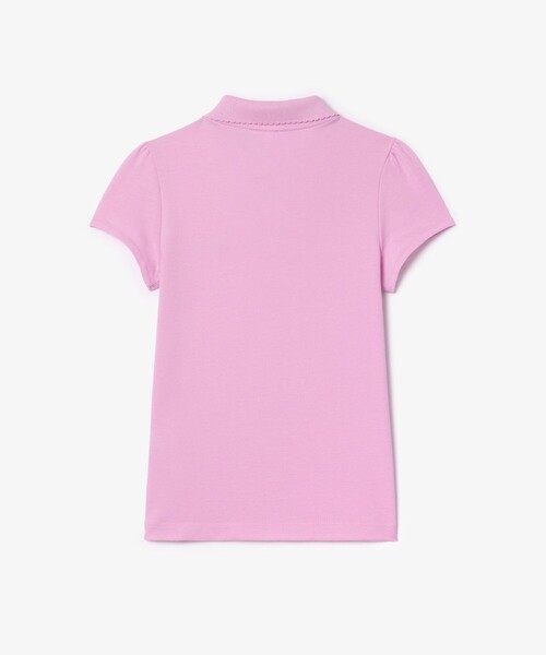 【セール】コットン鹿の子 GIRLSスカラップカラーポロシャツ（ポロシャツ）｜LACOSTE（ラコステ）