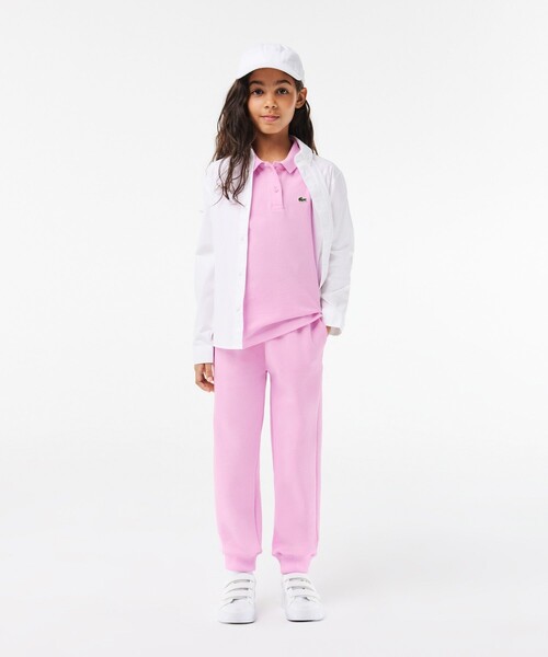 【セール】コットン鹿の子 GIRLSスカラップカラーポロシャツ（ポロシャツ）｜LACOSTE（ラコステ）