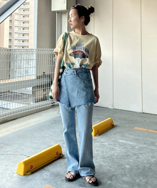 RODEO CROWNS WIDE BOWL（ロデオクラウンズワイドボウル）の「LC SPEACE Tシャツ（Tシャツ/カットソー・レディース・ライトベージュ/カーキ/ブラック・FREE）」の21枚目の写真