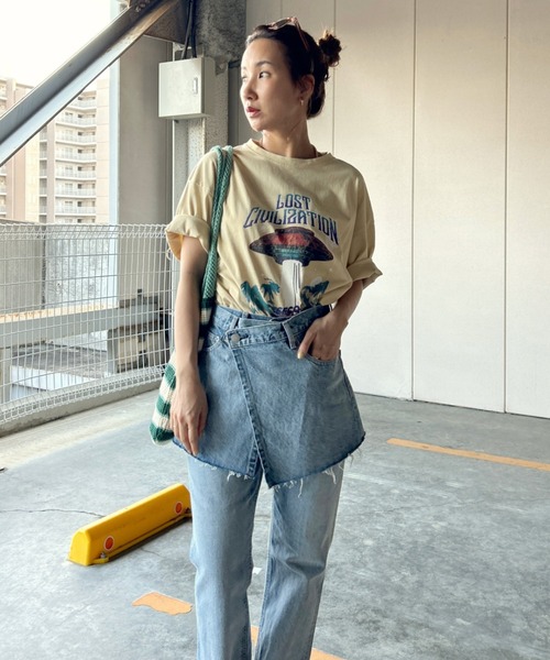 RODEO CROWNS WIDE BOWL（ロデオクラウンズワイドボウル）の「LC SPEACE Tシャツ（Tシャツ/カットソー・レディース・ライトベージュ/カーキ/ブラック・FREE）」の22枚目の写真