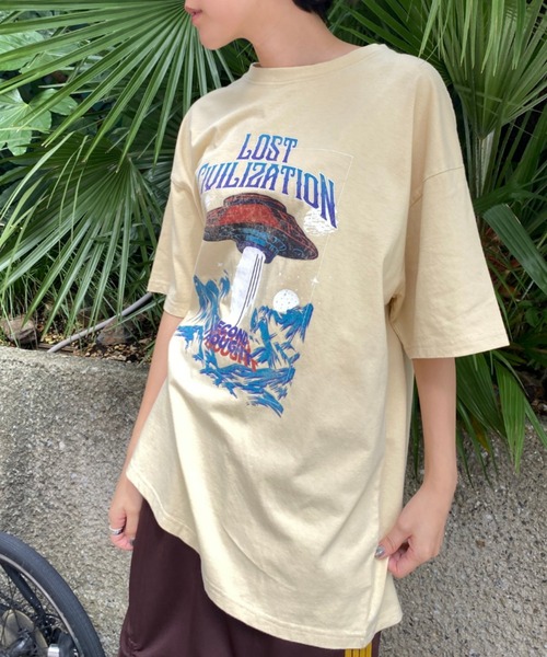 RODEO CROWNS WIDE BOWL（ロデオクラウンズワイドボウル）の「LC SPEACE Tシャツ（Tシャツ/カットソー・レディース・ライトベージュ/カーキ/ブラック・FREE）」の13枚目の写真
