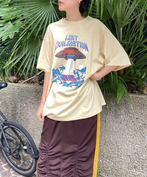 RODEO CROWNS WIDE BOWL（ロデオクラウンズワイドボウル）の「LC SPEACE Tシャツ（Tシャツ/カットソー・レディース・ライトベージュ/カーキ/ブラック・FREE）」の14枚目の写真