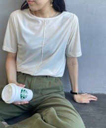 By/m | [By/m/バイエム] ショートスリーブ シアーベロアTシャツ(Tシャツ/カットソー)