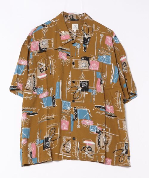 Revo. フラワーアートパターン レーヨンSSシャツ（シャツ/ブラウス）｜Revo.（レボ）