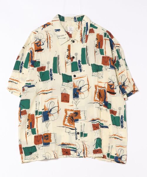 Revo. フラワーアートパターン レーヨンSSシャツ（シャツ/ブラウス）｜Revo.（レボ）