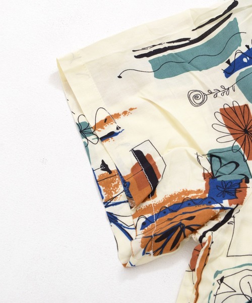 Revo. フラワーアートパターン レーヨンSSシャツ（シャツ/ブラウス）｜Revo.（レボ）