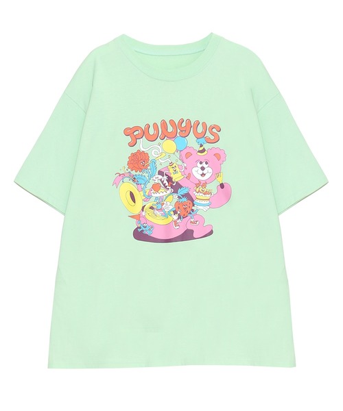 PUNYUS（プニュズ）の「10thフレンズビッグＴシャツ（Tシャツ/カットソー・レディース・サックスブルー/ホワイト/グリーン・3/4）」の17枚目の写真