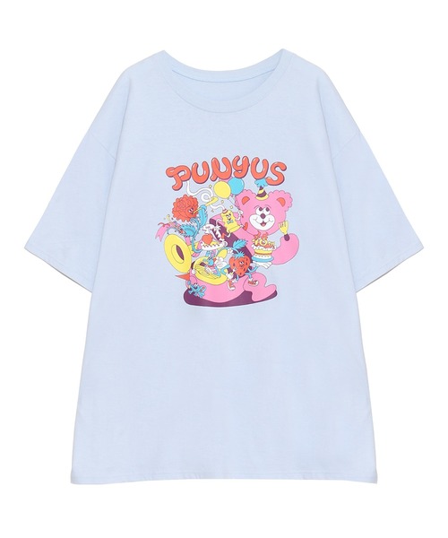 PUNYUS（プニュズ）の「10thフレンズビッグＴシャツ（Tシャツ/カットソー・レディース・サックスブルー/ホワイト/グリーン・3/4）」の18枚目の写真