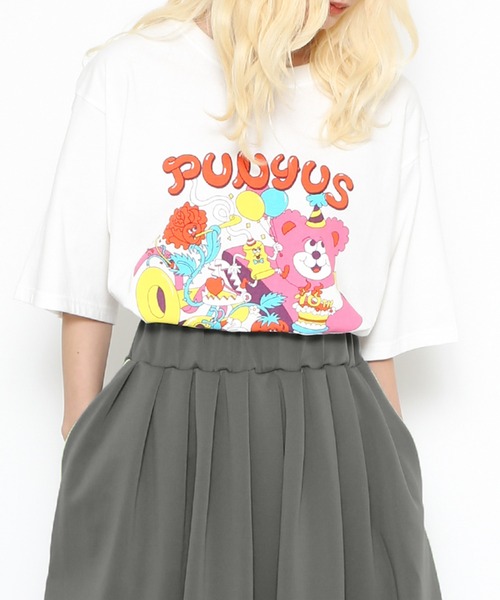 PUNYUS（プニュズ）の「10thフレンズビッグＴシャツ（Tシャツ/カットソー・レディース・サックスブルー/ホワイト/グリーン・3/4）」の5枚目の写真